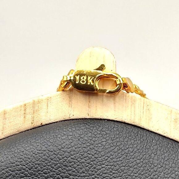 18k Gold Plated Necklace w/ Spanish Style Cross Pendant Christian Catholic Gift - Picture 1 of 6